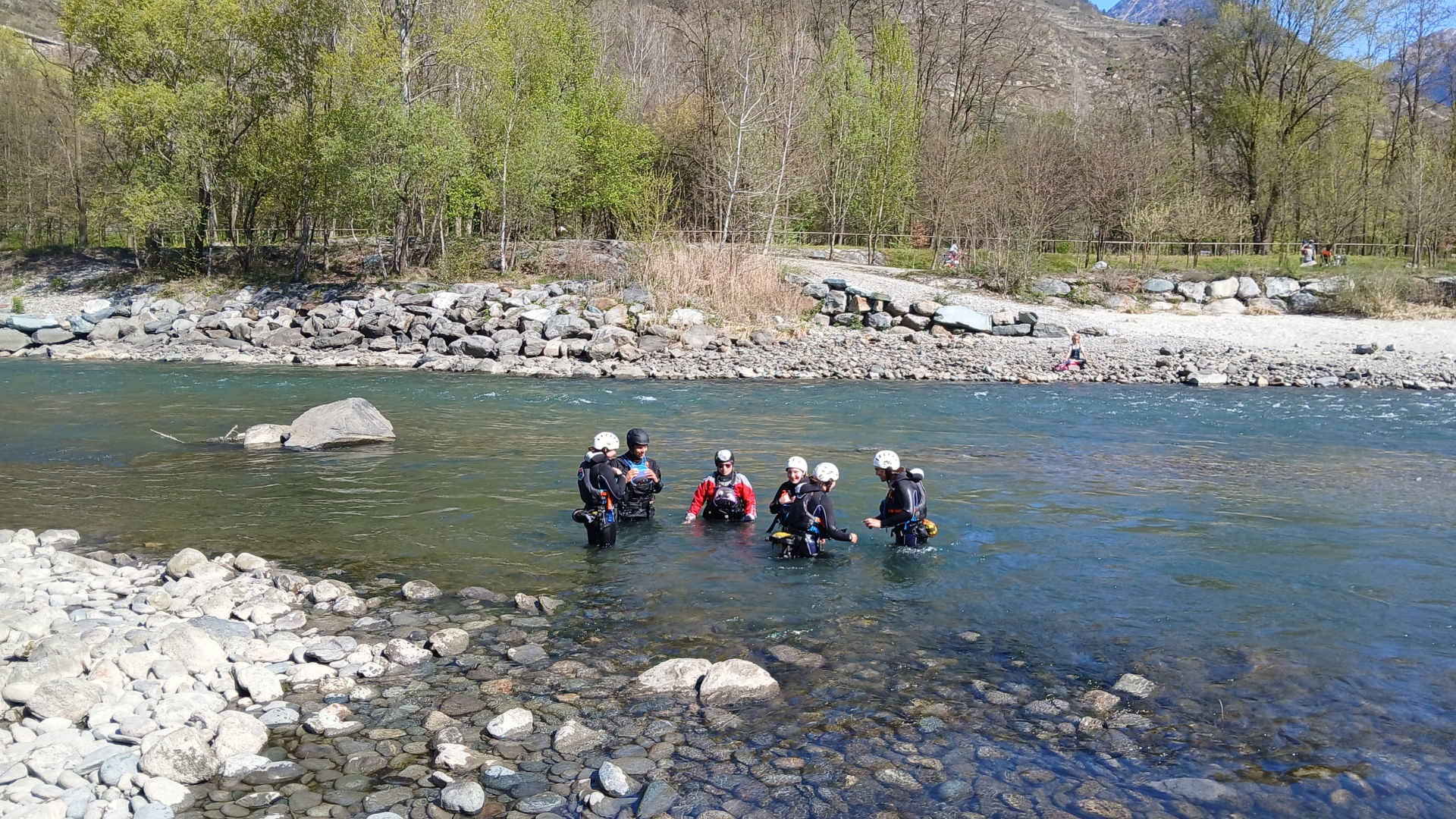 Il fiume Adda ospita il corso per Tecnico di base Rafting